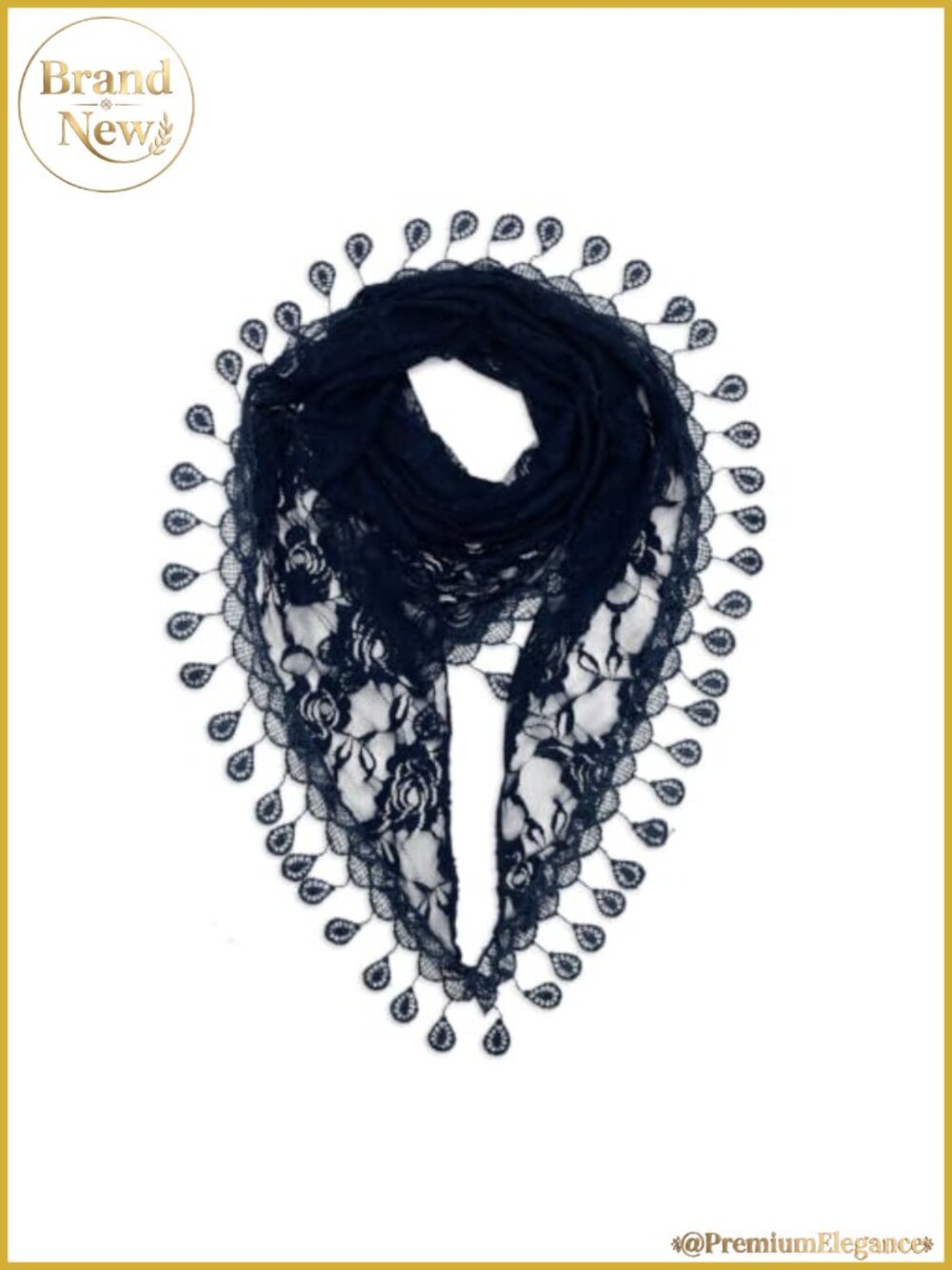 Lace Triangle Shawl Wrap Head Scarf Bandana for Women
